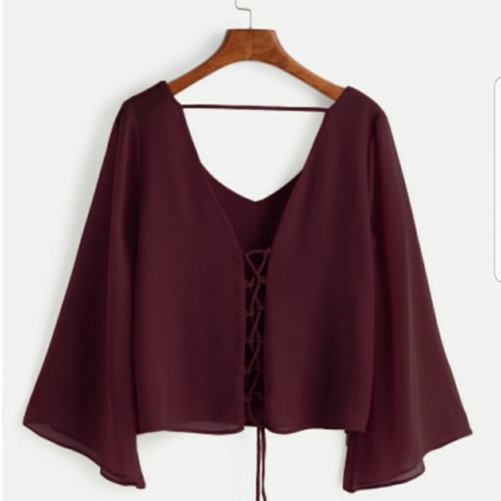 COPY - The ROSELLE Lace Up Top